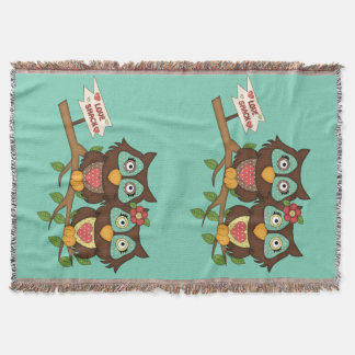 Owls Liebe Design Blanket Decke