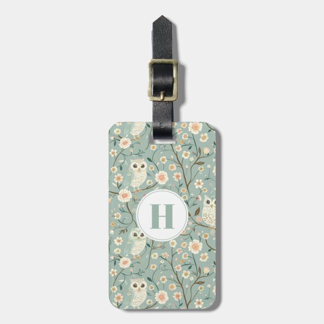 Owls Luggage Tag Gepäckanhänger (Vorderseite vertikal)