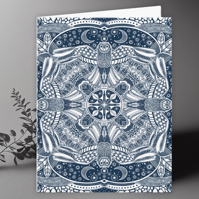 Owls Mandala Art Blank Dankeskarte (Von Creator hochgeladen)