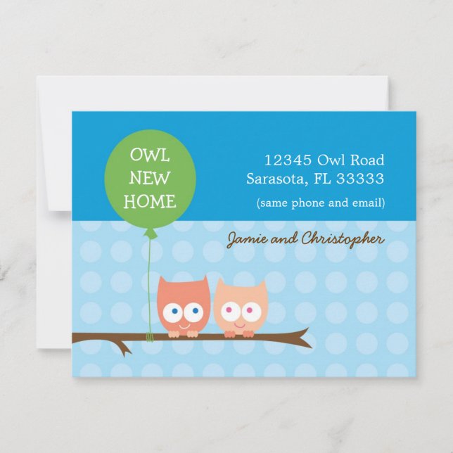 Owls Moving Card Ankündigung (Vorderseite)