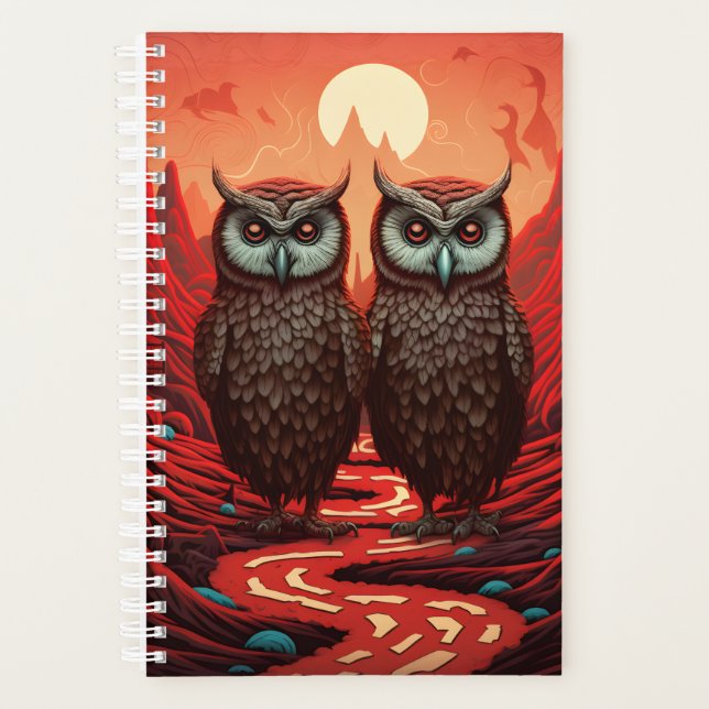Owls paar surrealistisch planer (Vorderseite)