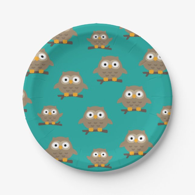 Owls Paper Plate Pappteller (Vorderseite)