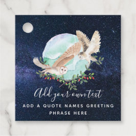 Owls Personalisiert Geschenkanhänger