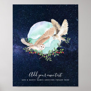 Owls Personalisiert Poster
