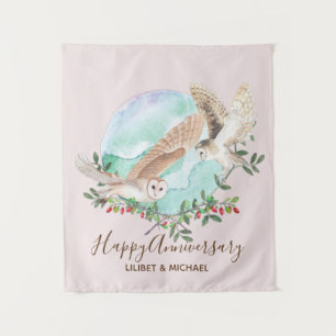 Owls Personalisiert Wandteppich