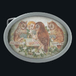 Owls Poker Ovale Gürtelschnalle<br><div class="desc">Fügen Sie Ihrem Stil ein lil Zeichen und Farbe hinzu!</div>