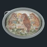 Owls Poker Ovale Gürtelschnalle<br><div class="desc">Fügen Sie Ihrem Stil ein lil Zeichen und Farbe hinzu!</div>