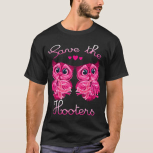 Owls Rettete ein "Hooters Pink Ribbon Breast Cance T-Shirt