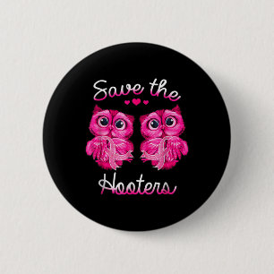 Owls Rettete ein Hooters Pink Ribbon Brustkrebs Ge Button