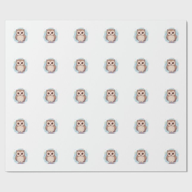 Owls that bring happiness geschenkpapier (Flach)