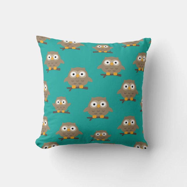 Owls Throw Kissen (Vorderseite)