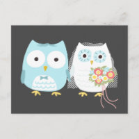 Owls Wedding Briand Groom Niedlichen Paar