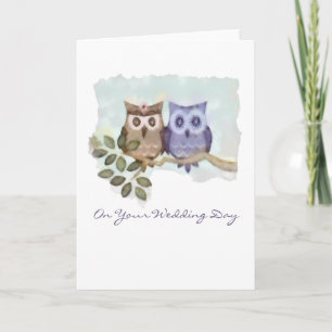 Owls Wedding Karte