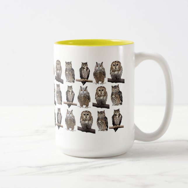 Owls Zweifarbige Tasse (Rechts)