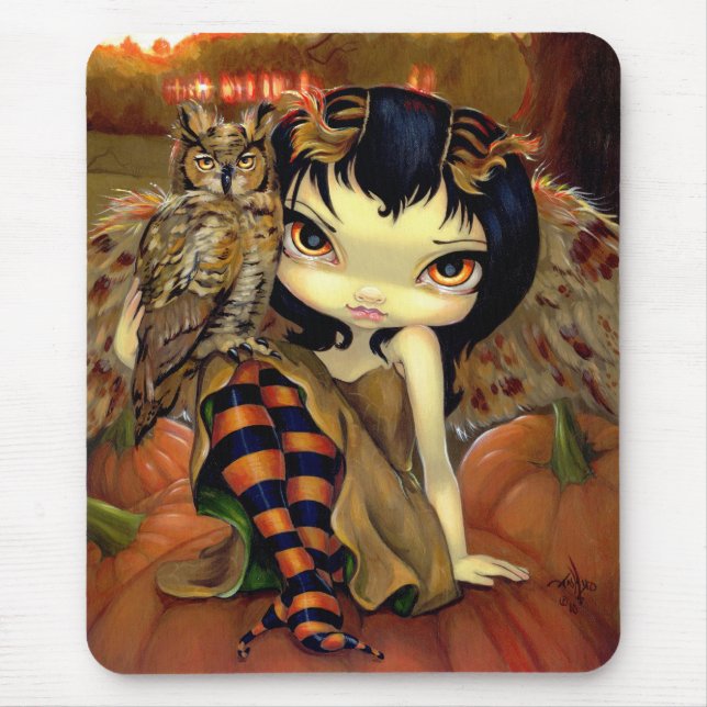 "Owlyn im Herbst" Mousepad (Vorne)