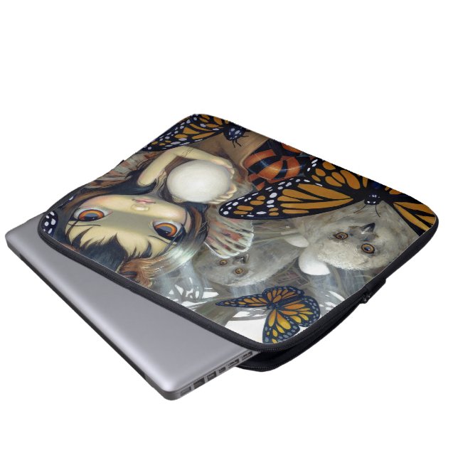 "Owlyn im Nest" Elektronik-Tasche Laptopschutzhülle (Vorne Knopf)