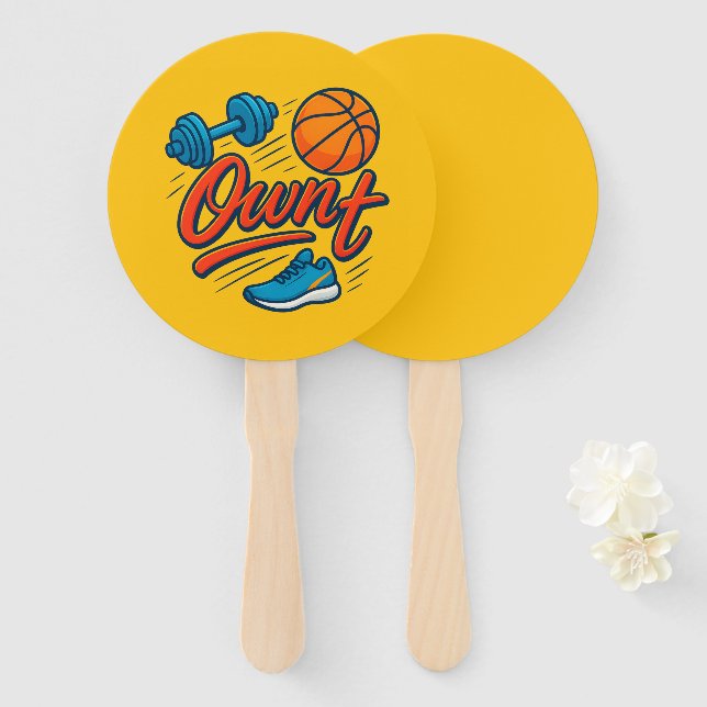 Own It - Stilvolle Motivierend Hand Fans Fächer (Vorne und Hinten)