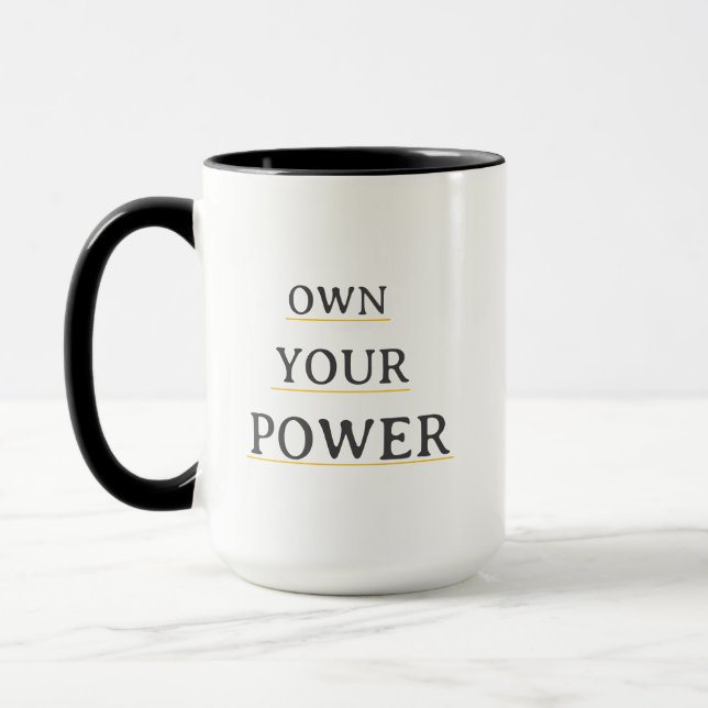 Own Your Power Minimal Typography | Motivational Q Tasse (Links)