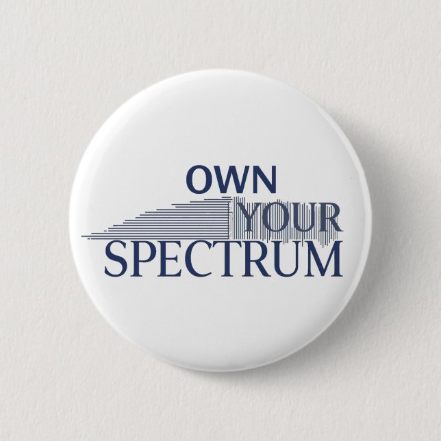 Own Your Spectrum – Autism Awareness Month Blue  Button (Vorderseite)