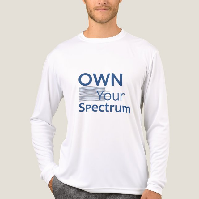 Own Your Spectrum – Autism Awareness Month Blue  Tri-Blend Shirt (Vorderseite)