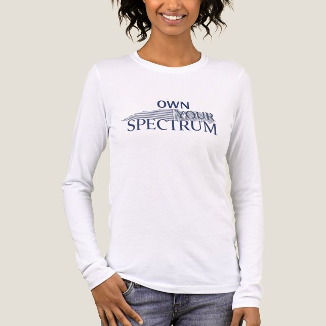 Own Your Spectrum – Autism Awareness Month Blue  Tri-Blend Shirt (Vorderseite)