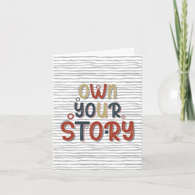 Own Your Story – Inspirational Typography Design (Vorderseite)