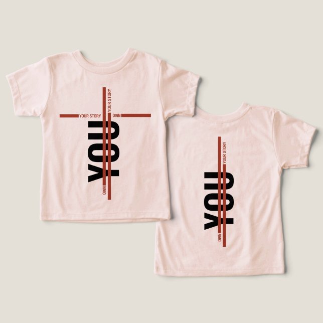 Own Your Story Shirt – Bold Motivational Quote (Design Vorderseite & Rückseite)