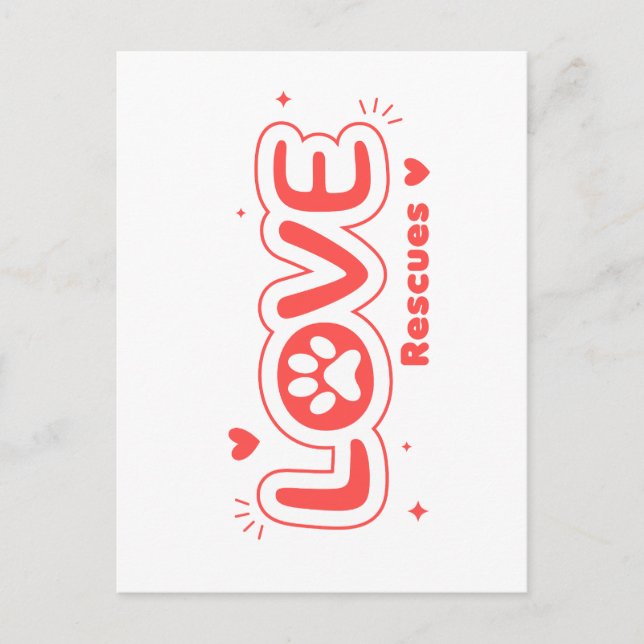 OWRAssit Love Rescues Postkarte (Vorderseite)
