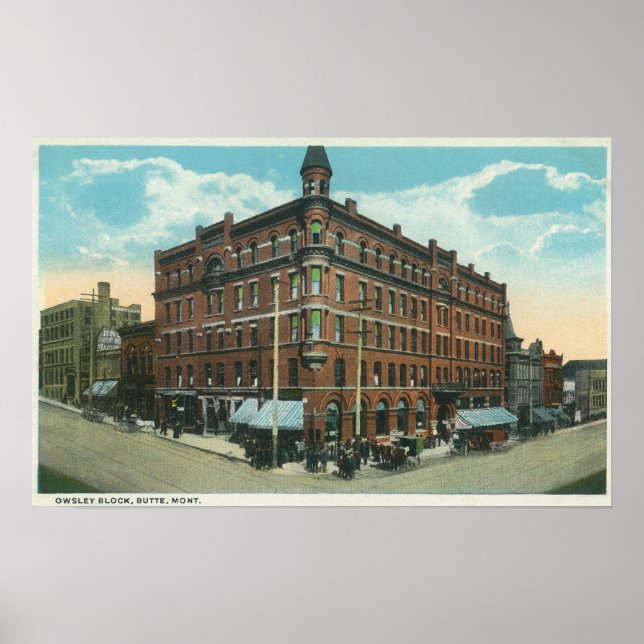Owsley Block View TownButte, MT Poster (Vorne)