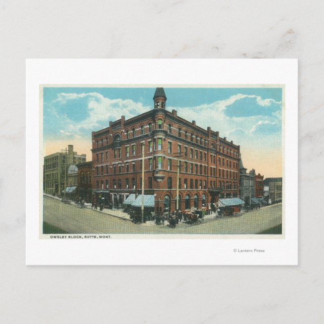 Owsley Block View TownButte, MT Postkarte (Vorderseite)