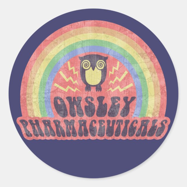 Owsley Pharma Runder Aufkleber (Vorderseite)