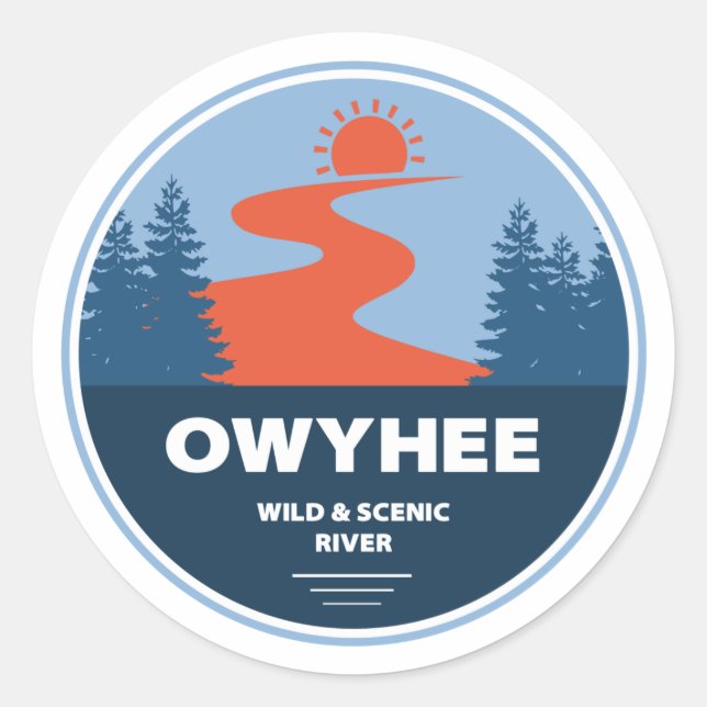 Owyhee Wild und Landschaftlich Runder Aufkleber (Vorderseite)