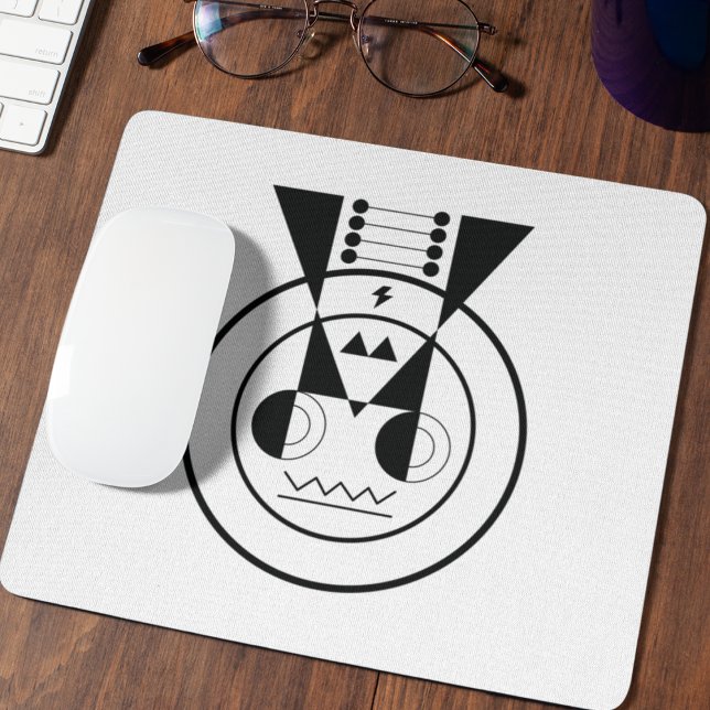 Ox Zodiac - Ushi Geometric Desk Accessory Mousepad (Stay grounded at your desk - Ushi zodiac mousepad for mindful focus)