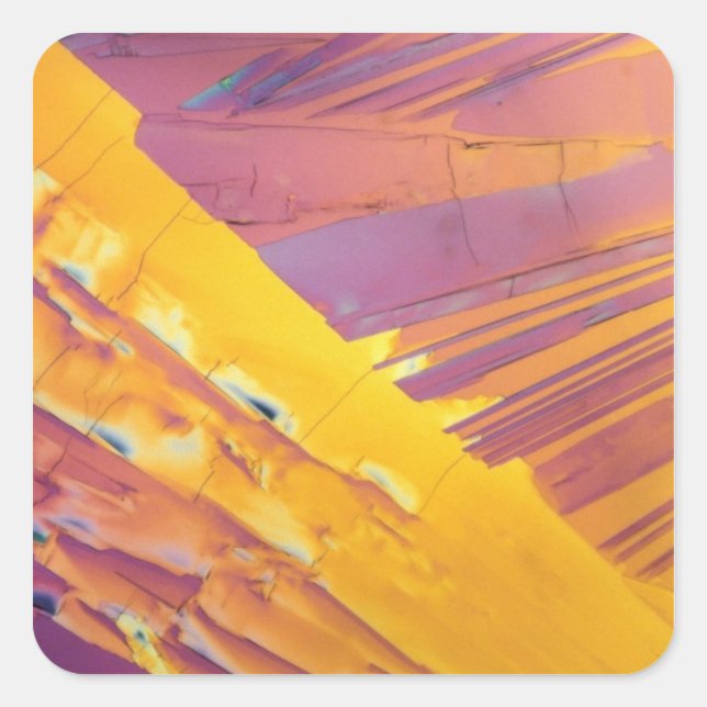 Oxalsäure-Kristalle Quadratischer Aufkleber (Vorderseite)