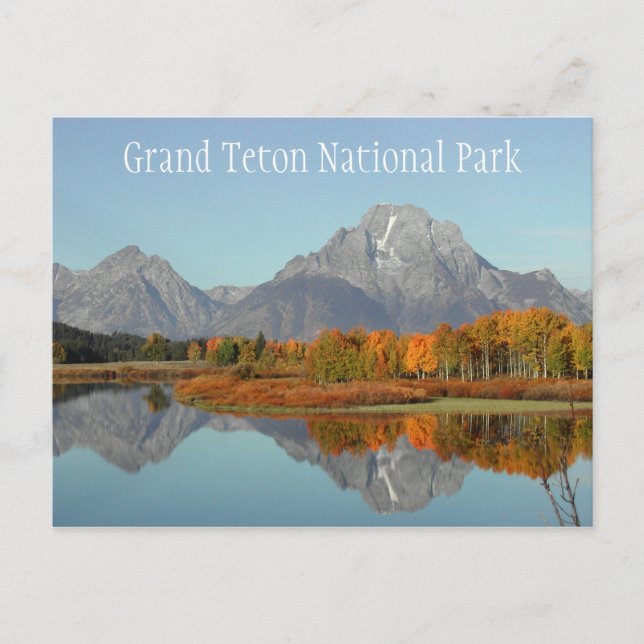 Oxbow Bend, Mount Moran Reflection Grand Teton NP Postkarte (Vorderseite)