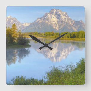 Oxbow Bend Quadratische Wanduhr