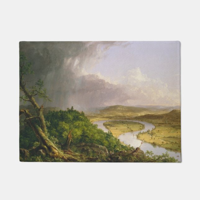 Oxbow River Seen vom Berg Holyoke, Massachusetts Fußmatte (Vorderseite)
