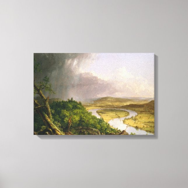 Oxbow River Seen vom Berg Holyoke, Massachusetts Leinwanddruck (Vorderseite)