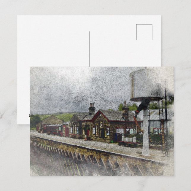 Oxenhope Railway Station Postkarte (Vorne/Hinten)