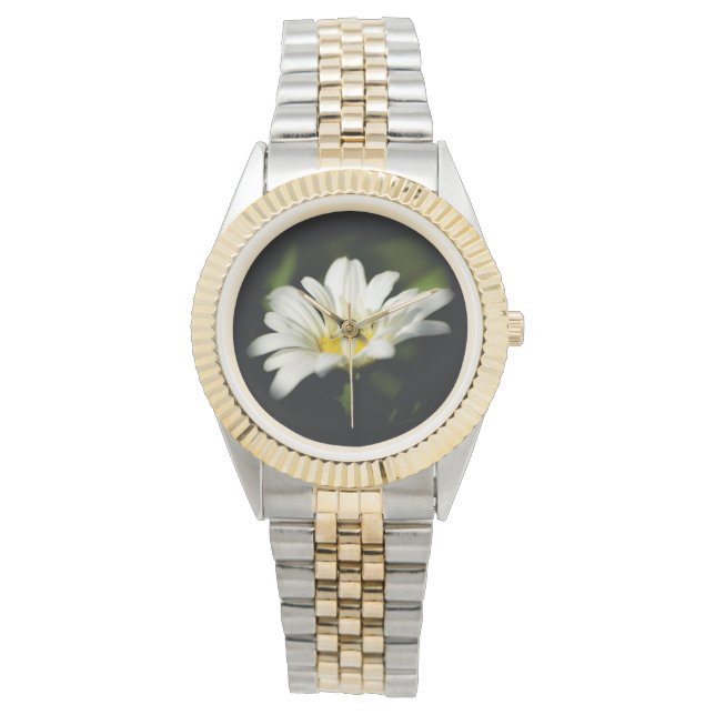 Oxeye Daisy Round Watch Armbanduhr (Vorderseite)