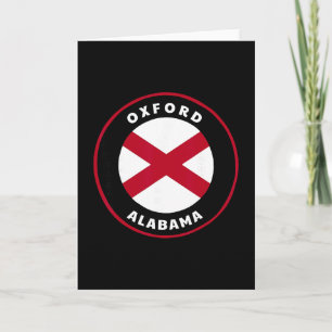 Oxford Alabama Al Staatsflagge Abzeichen Urlaub  Karte