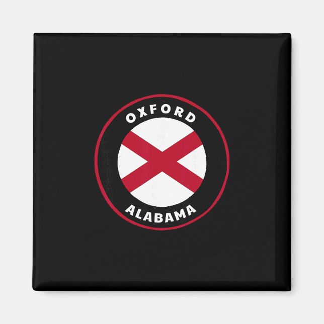 Oxford Alama Al State Flag Dge Vacation  Magnet (Vorne)
