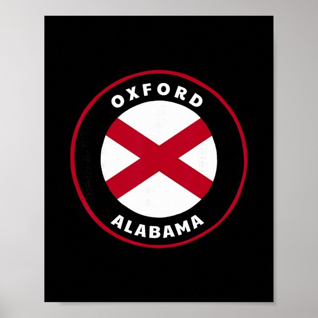 Oxford Alama Al State Flag Dge Vacation  Poster (Vorne)