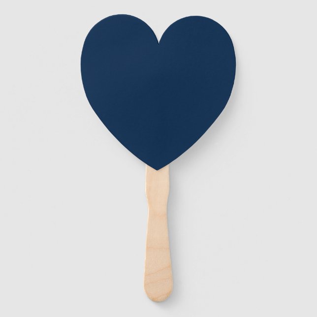 Oxford Blue Heart Shaped Fans - Anpassbar Fächer (Vorderseite)