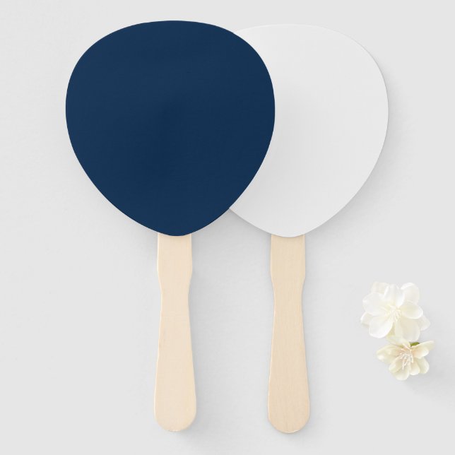 Oxford Blue & White Custom Teardrop Fans Fächer (Vorne und Hinten)