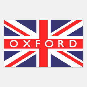 Oxford: Britische Flagge Rechteckiger Aufkleber