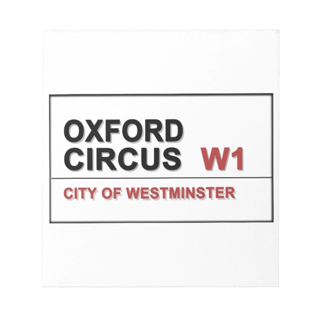 Oxford Circus Notizblock (Vorderseite)