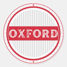 Oxford City Pride Emblem – Englische Identität Runder Aufkleber
