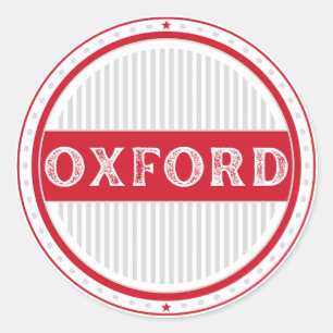 Oxford City Pride Emblem – Englische Identität Runder Aufkleber