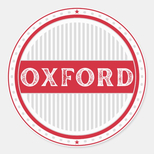 Oxford City Pride Emblem – English Identity Runder Aufkleber (Vorderseite)